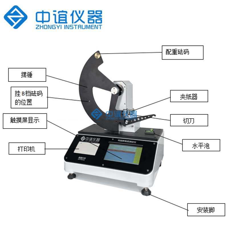 紙張撕裂度測試儀結構圖 紙張撕裂度測試儀結構圖